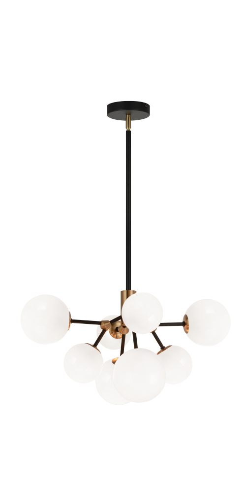 Novu Aged Gold Brass Chandelier