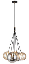 Matteo Lighting C81007BK - Magma Black Chandelier