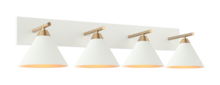 Matteo Lighting S10604WH - Bliss Aged Gold Brass + White Wall Sconce