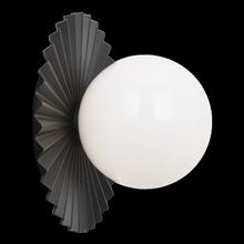Matteo Lighting WX83101BKOP - Modern Ruff Black Wall Sconce / Ceiling Mount