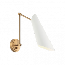 Matteo Lighting S08021AGWH - Butera Aged Gold Brass + White Wall Sconce