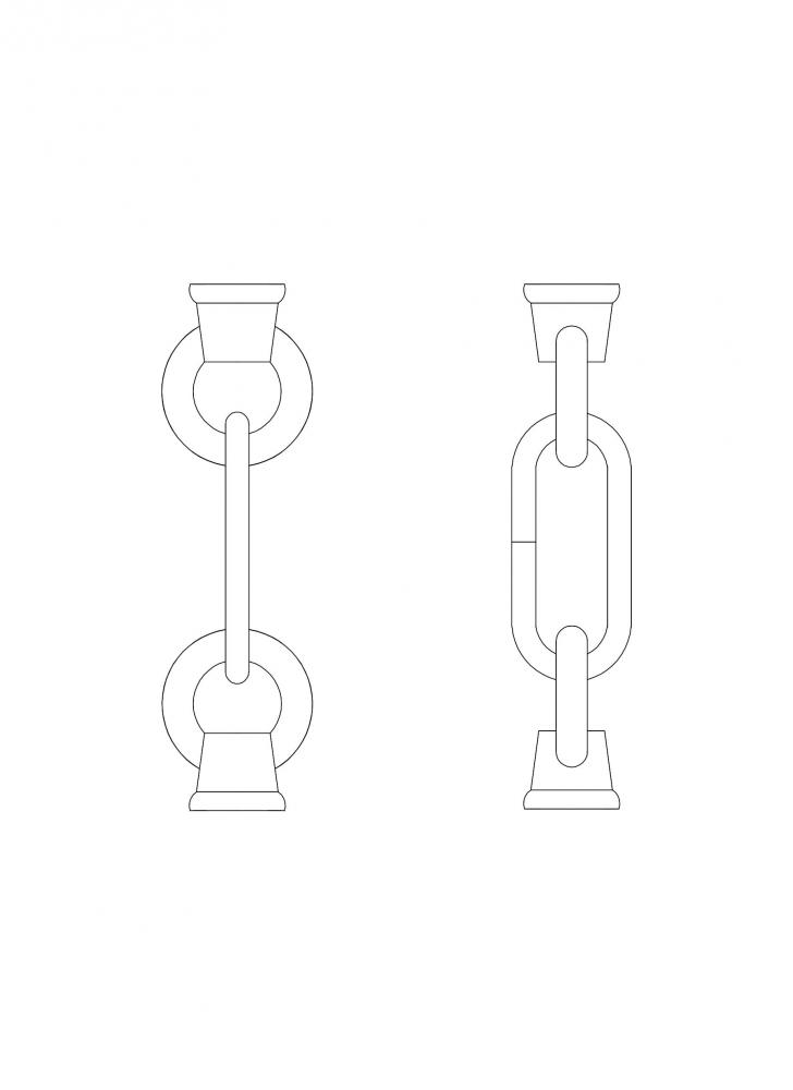 Replacement Chain Link and Loop in Satin Brass
