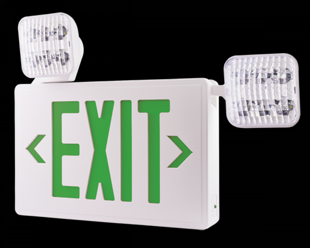 LED COMBO EXIT & EMERGENCY GREEN
