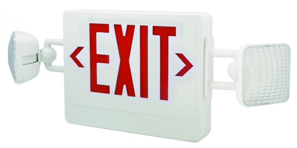 DISCON COMBO EXIT & EMERGENCY RED
