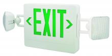 Elco Lighting EE98HG - DISCON LED COMBO EXIT & EMRGNCY GREEN