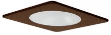 Elco Lighting EL29112BZ - DISCON 4SQR SHWRTRIM W/RFLCTR FRSTEDLENS