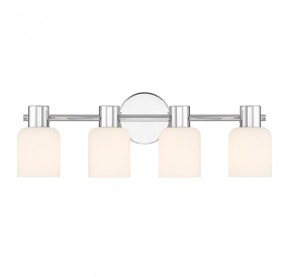 Strand 4-Light Bathroom Vanity Light in Chrome