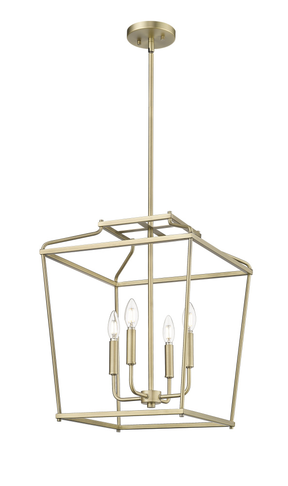 Nellita 16" Wide 4-Light Pendant - Vintage Brass