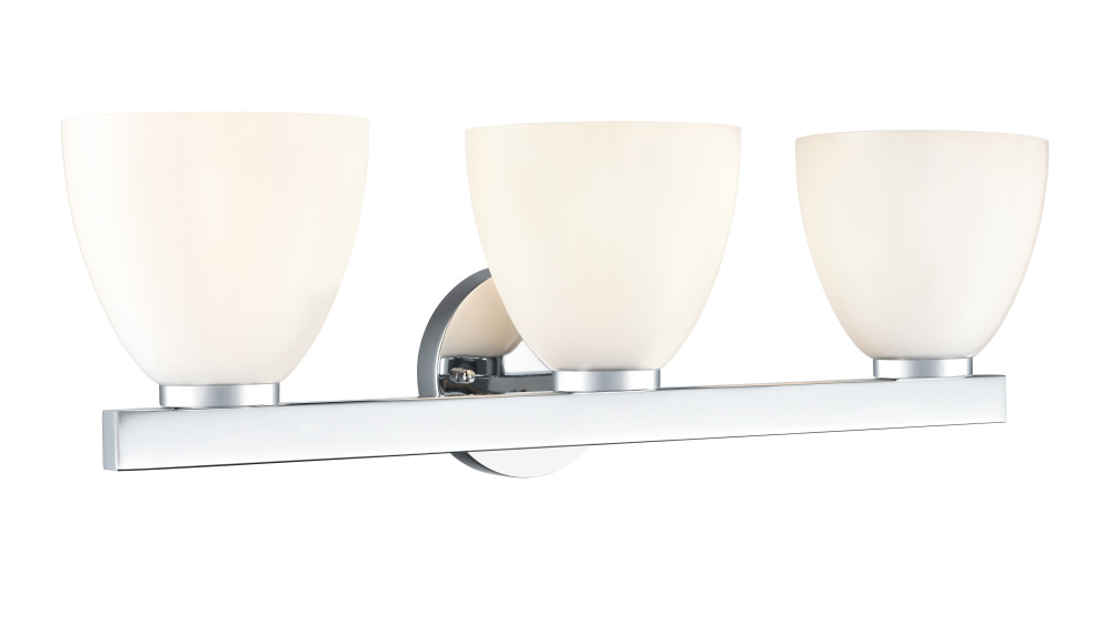 Apria 24" Wide 3-Light Vanity - Polished Chrome