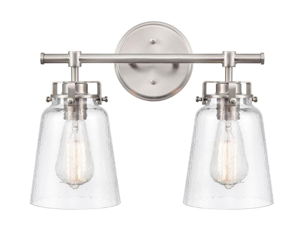 Amberose 2-Light Vanity Brushed Nickel