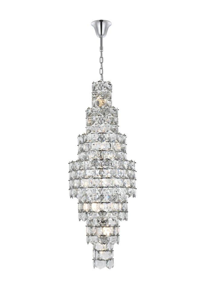Pendant D24"H67"L26 Chrome