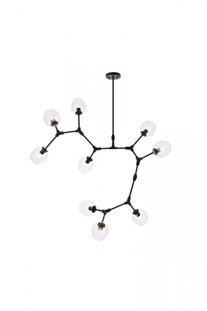 Cavoli 9 Lights Black Chandelier