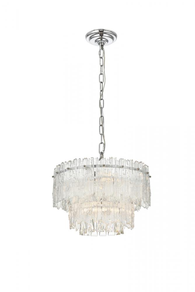 Pendant D15" x H10" L4 Chrome