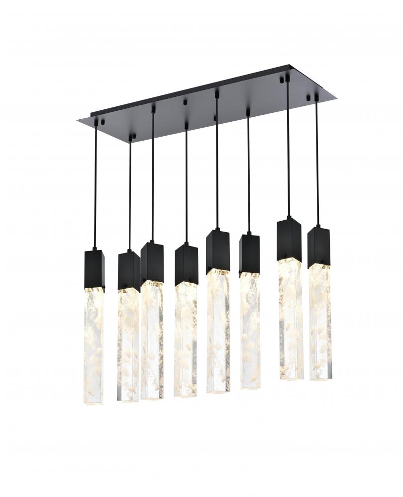 Pendant L36"W12"H24"L8 Black
