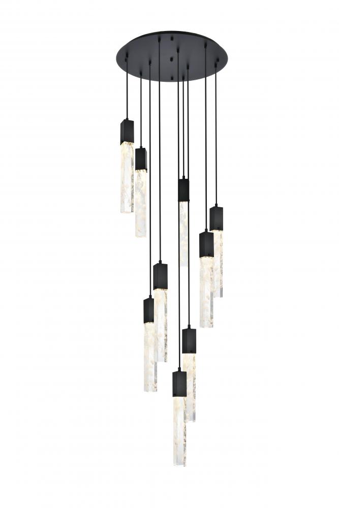 Pendant D24"H24"L9 Black