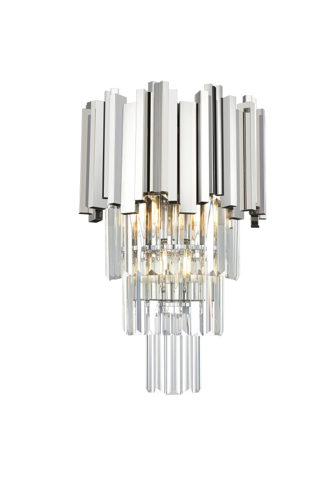 Wall Sconce W12"H18"L2 Chrome