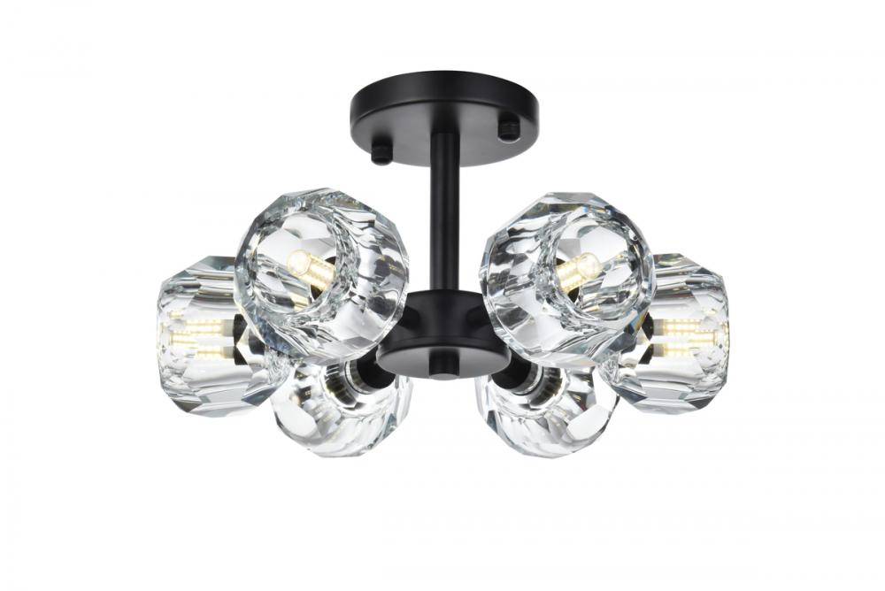 Eren Flush Mount D14" H7" L6 Black