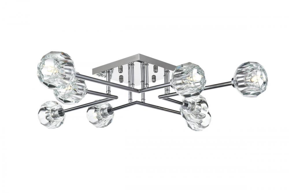 Eren Flush Mount L31" W31" H5.5" L8 Chrome