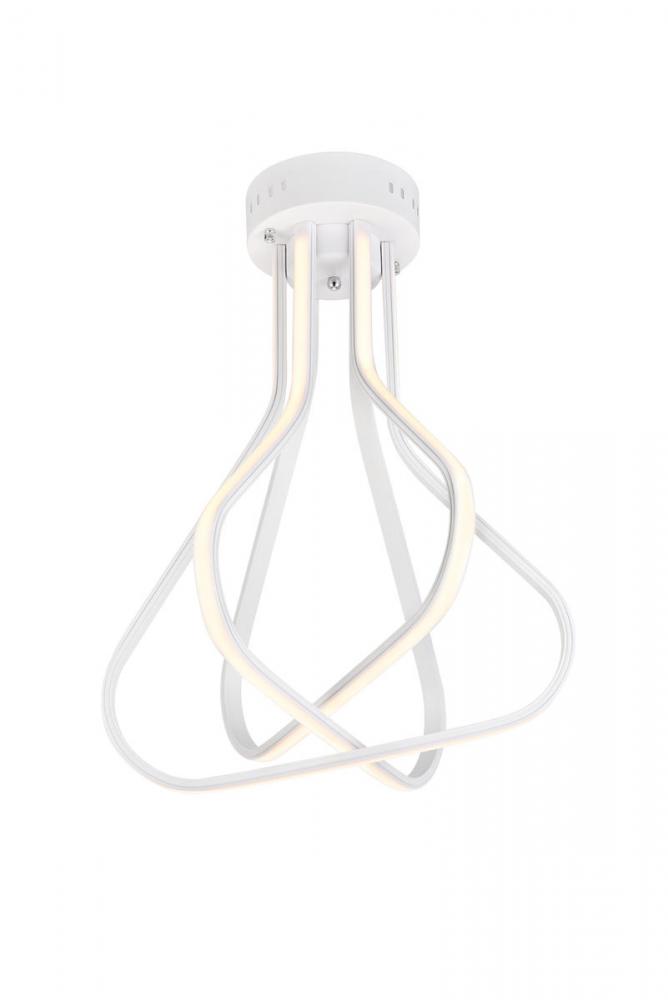 Dahlia LED FLUSH L18"H24"34W WH