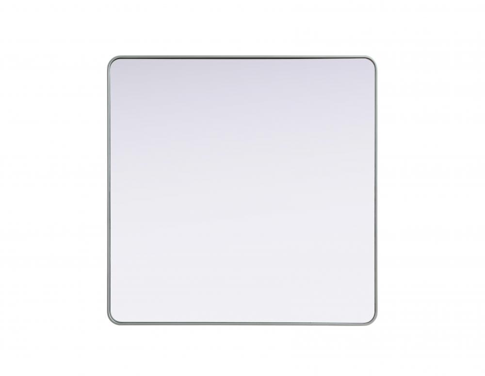 R Corner Square Mirror 48"x48"x2" silver