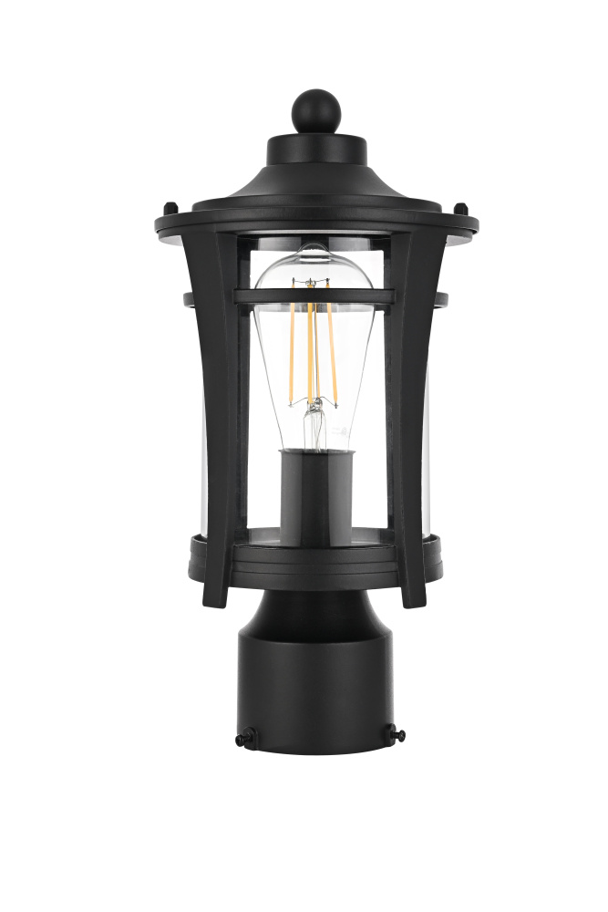 Pole Light D7.1"xH13.3" Lt1/E26/60W Black