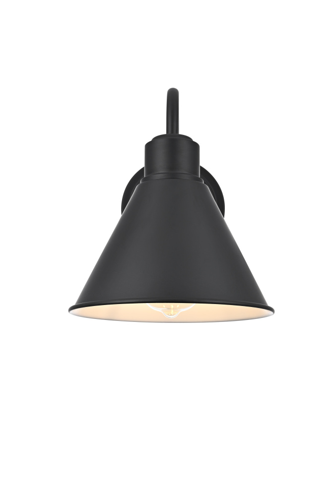 Wall Sconce W8"xH10"xE10.5" Black