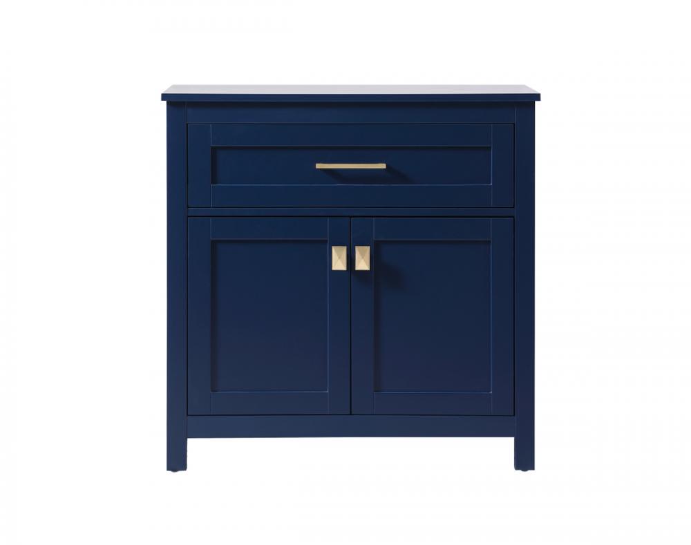 Bath Storage Cabinet 2dr1dw 30Wx16Dx30H blue