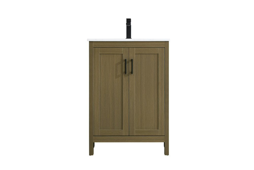 Finnley 24 inch Single Bathroom Vanity in Chestnut Brown