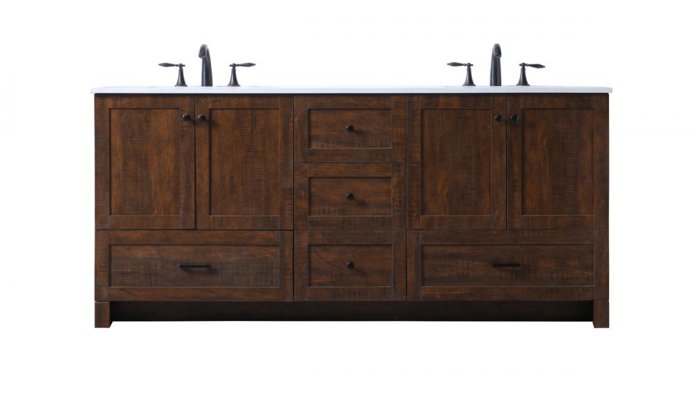 Vanity Cabinet 5Dw 4Dr 72"x19"x34" Expresso