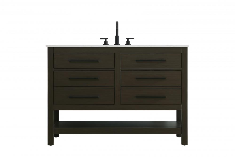Vanity Cabinet 4DW 48"W x 22"D x 34"H Mocha Brown