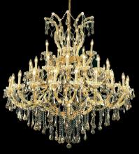 Elegant 2801G52G-GT/RC - Maria Theresa 41 Light Gold Chandelier Golden Teak (Smoky) Royal Cut Crystal