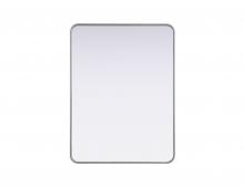 Elegant MR8A3040SIL - R Corner Mirror 30"x40"x2" Silver