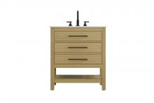 Elegant VF60530MHB - Vanity Cabinet 2DW 30"W x 22"D x 34"H Honey Brown