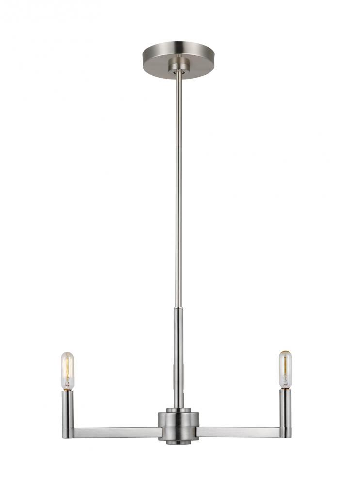 Fullton modern 3-light indoor dimmable chandelier in brushed nickel finish