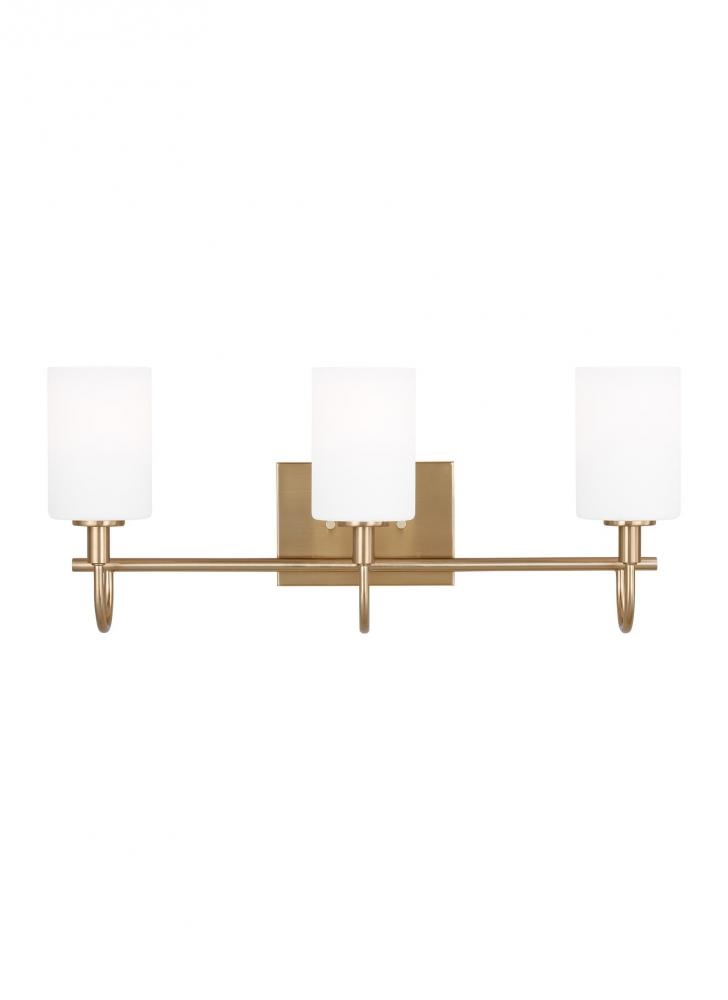 Oak Moore Three Light Wall / Bath
