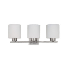 HOMEnhancements 19755 - 3-Light White Glass Vanity - NK